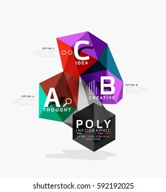 Vector triangle modern info banner