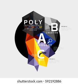 Vector triangle modern info banner