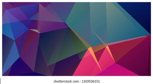 Vector triangle mosaic background. Geometric illustration with gradient for your design.
