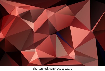 Vector triangle mosaic background with transparencies in dark colors