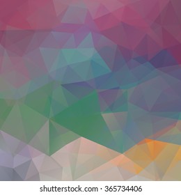 Vector triangle mosaic background with transparencies in soft colors