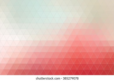 Vector triangle mosaic background with transparencies in bright colors