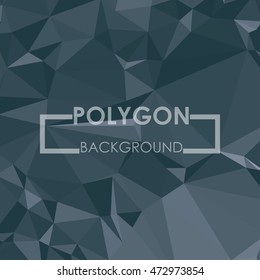 Vector triangle mosaic background with transparencies in dark colors