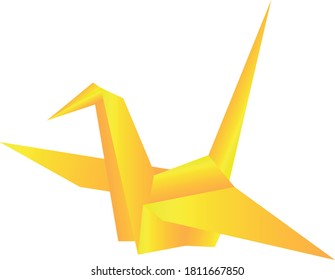 vector triangle origami bird paper