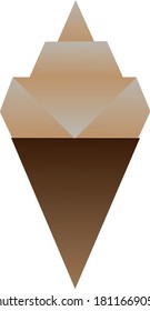 vector triangle origami paper ice cream 