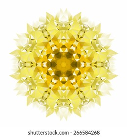 Vector triangle pattern background. Kaleidoscope mandala. Modern banner design template, vector illustration.