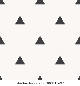 Vector triangle pattern. Geometric black triangles at white background.  