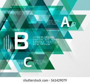 Vector triangle polygonal abstract background