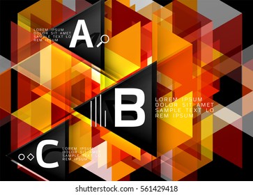 Vector triangle polygonal abstract background