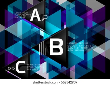 Vector triangle polygonal abstract background