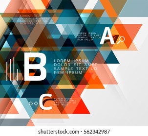 Vector triangle polygonal abstract background