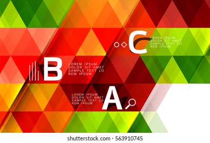 Vector triangle polygonal abstract background