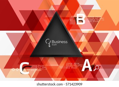 Vector triangle polygonal abstract background