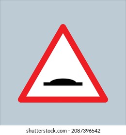 vector triangle road sign hump