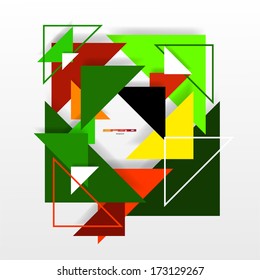 vector triangle shape banner illustration 