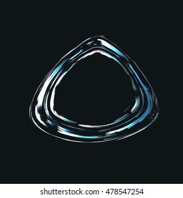 Vector triangle shaped abstract light for logo or creative advert elements