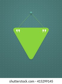 Vector Triangle Style Quotes Banner Design, Flat Background