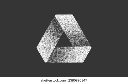 Vector triangle symbol isolated on gray backgroung