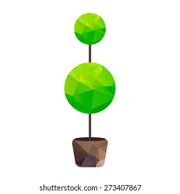Vector triangle tree in pot