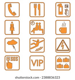 Vector triangle warning sign. danger symbols safety emergency electrical hazard vector collection. illustration yellow caution icon, social distancing and flammable
