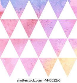 Vector triangle watercolor pattern. Abstract geometric background