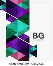 Vector triangles abstract background