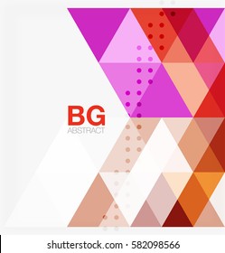 Vector triangles abstract background