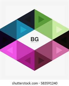 Vector triangles abstract background