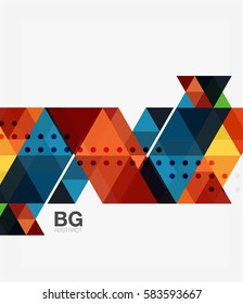 Vector triangles abstract background