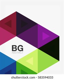 Vector triangles abstract background