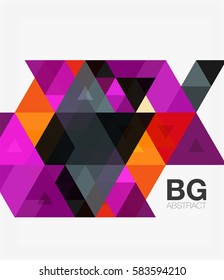 Vector triangles abstract background