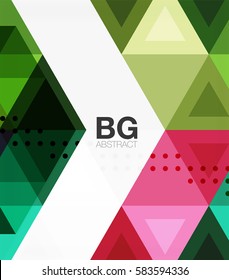 Vector triangles abstract background
