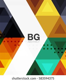 Vector triangles abstract background