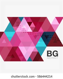 Vector triangles abstract background