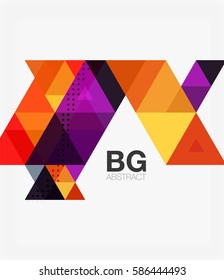 Vector triangles abstract background