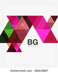 Vector triangles abstract background