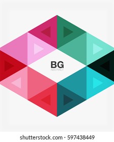 Vector triangles abstract background