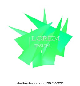 Vector triangles gradient set frame for text. Modern Art graphics for hipsters. Dynamic frame stylish geometric colorful kitch. Element for design business cards, invitations, flyers and brochures.