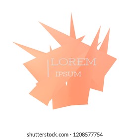 Vector triangles gradient set frame for text. Modern Art graphics for hipsters. Dynamic frame stylish geometric colorful kitch. Element for design business cards, invitations, flyers and brochures.