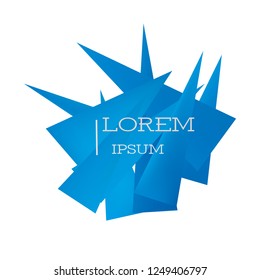 Vector triangles gradient set frame for text. Modern Art graphics for hipsters. Dynamic frame stylish geometric colorful kitch. Element for design business cards, invitations, flyers and brochures.