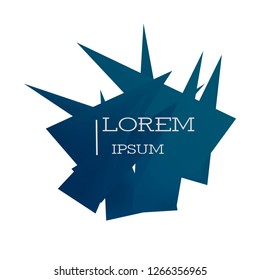 Vector triangles gradient set frame for text. Modern Art graphics for hipsters. Dynamic frame stylish geometric colorful kitch. Element for design business cards, invitations, flyers and brochures.