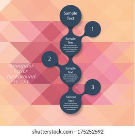 vector triangular abstract background with metaball diagram and text