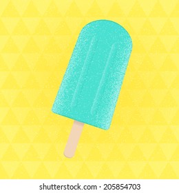 Vector triangular background with ice-cream.