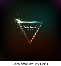 Vector triangular frame. Banner, web site design.