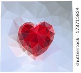 vector triangular heart