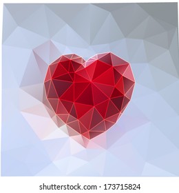vector triangular heart