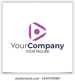 Vector triangular logo design template