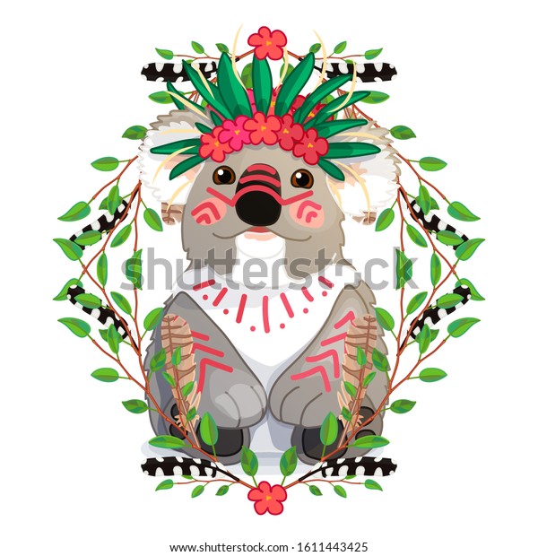 Vector Tribal Animal Clip Art Happy Stock Vector Royalty Free   Vector Tribal Animal Clip Art 600w 1611443425 