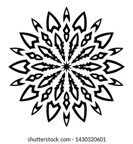 Vector tribal arrow head mandala design motif