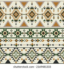 Vector tribal Aztec seamless patterns. Ethnic tribal borders. Tribal elements isolated. Boho folk Navajo frames. Aztec.